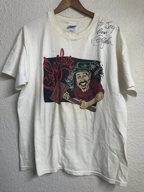 Vintage Gallagher Comedian Shirt Adult Large SIGNED 90s 80s Comedy Hanes Beefy T