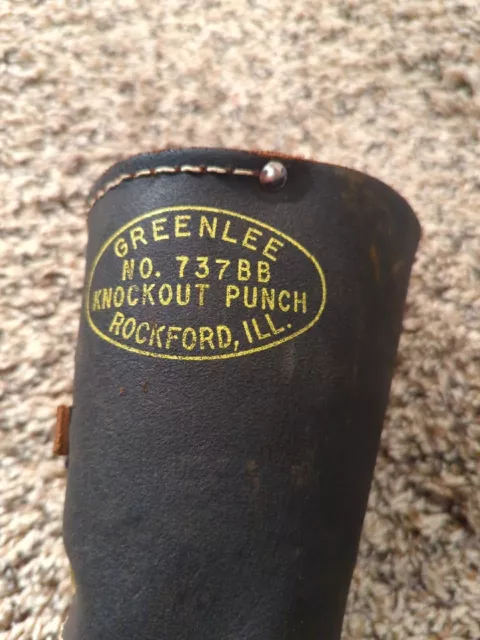 Greenlee No. 737 737BB Knockout Punch Set 1-1/2” & 2” Conduit Leather Case