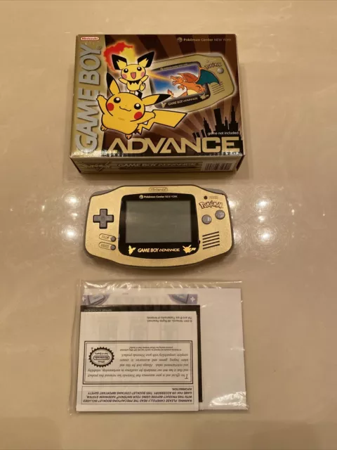 Pokémon Center New York Limited Edition Gold Game Boy Advance COMPLETE  authentic