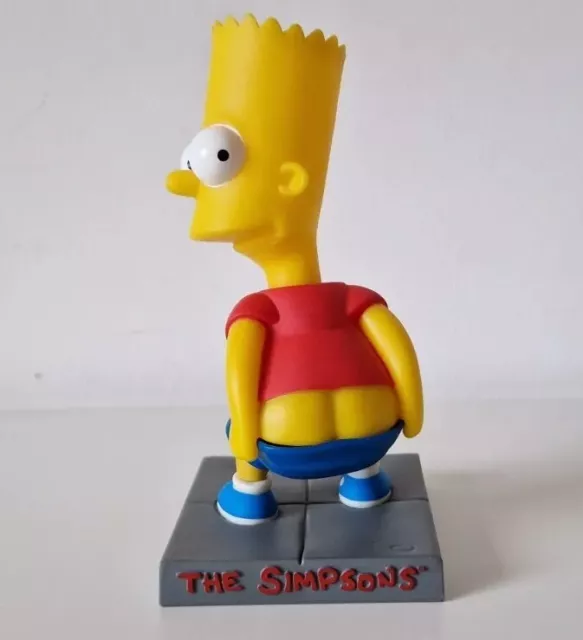 Vintage 1999 Official Bart Simpson Bobble Head Nodder Knocker Car Ornament