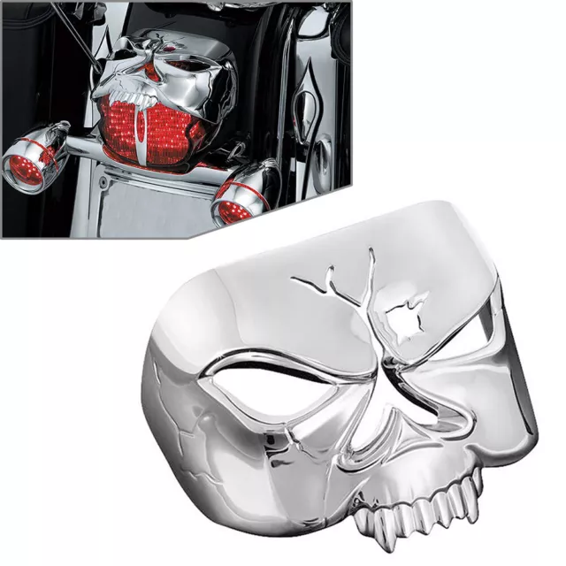 Motorcycle Tail Light Cover Zombie Skull For Harley Softail Road King