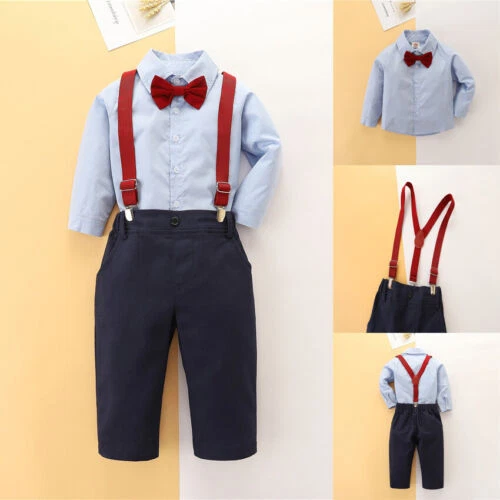 Pantaloni da gentiluomo neonato neonato neonato tuta tute tutore abito set vestiti