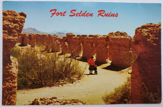 Las Cruces NM Fort Seldon Ruins Mac Arthur's Father Station Vintage Postcard l63