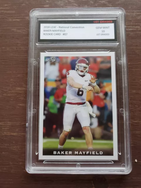 2018 Baker Mayfield Leaf National Convention Rookie 1st Graded 10 Browns RC #07