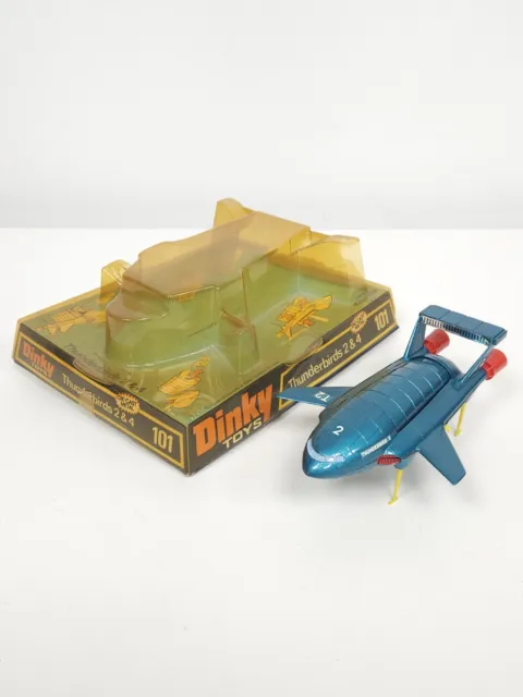 Dinky Toys 101 Thunderbirds 2 And 4 Gerry Anderson Original Boxed Rare Blue