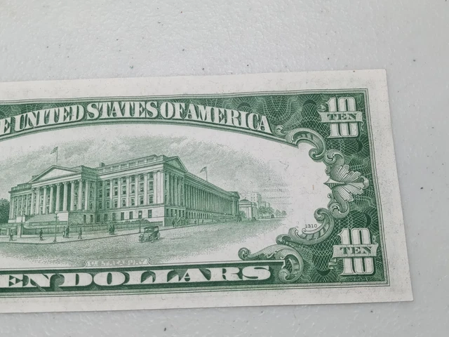 Better Grade 1934 C $10 Ten Dollar Silver Certificate Note Blue Seal, A83 6