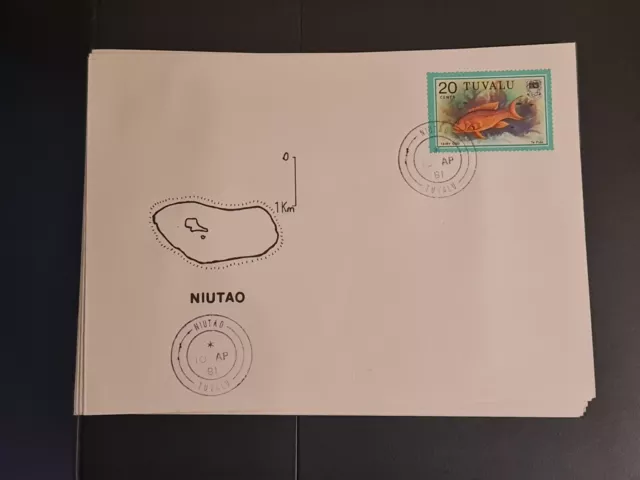 Tuvalu 1981 copertina primo giorno francobolli FDC QE2