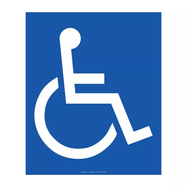 3 x Handicap Parking Signs Wheelchair  Sticker Decal  4" x 6" Gift Buy 2 Get 1