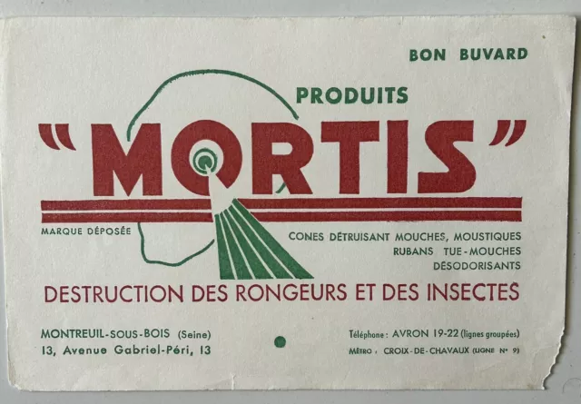 Buvards Mortis raticide insecticide tue mouches Montreuil