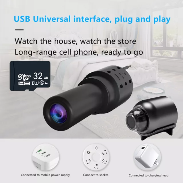 Mini Spy WiFi Camera HD 1080P Hidden IP Night Vision Camcorder Home Security Cam