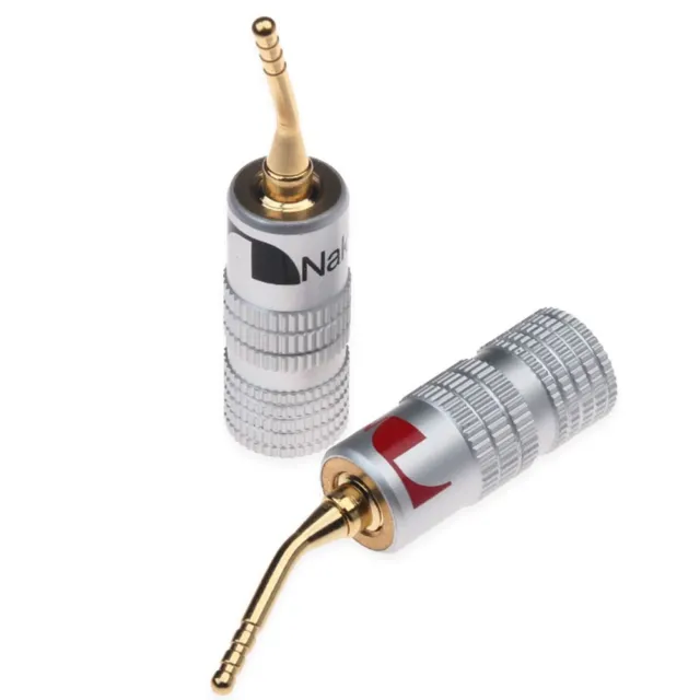 Gold-Plated Cable Wire Pin Speaker Connectors Plugs Banana Plug Audio Terminals
