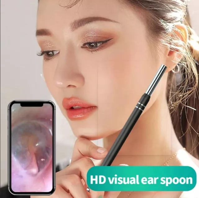 5.5MM HD Visual Ear Endoscope Spoon Camera 3in1 USB Otoscope Ear Wax Cleaning