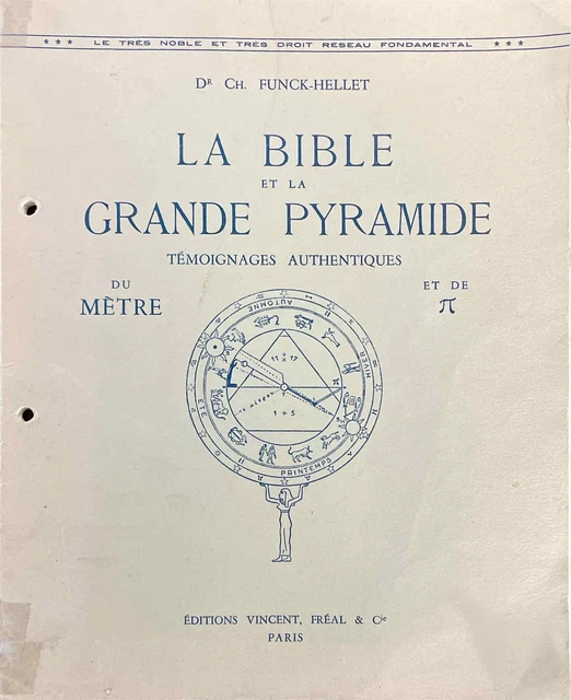 FUNCK-HELLET, LA BIBLE et la Grande Pyramide. EUR 96,00 - PicClick FR