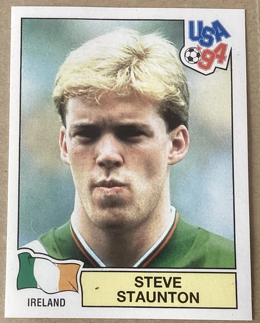 STEVE STAUNTON, NORTHERN IRELAND, Panini USA 94 World Cup Sticker, (Green Back)