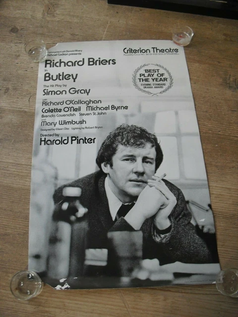 Original 1971"Butley" Play,Criterion Theatre, London,Gloss poster,Richard Briers