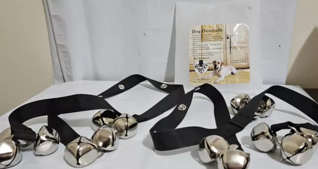 Dog Doorbell Adjustable Loud Jingle Potty Training Bell Door Knob Pk of 2
