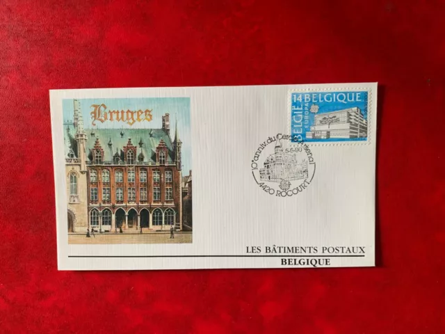 Belgium Belgie 1990 Fdc Nf Post Offices Bruges & Ostend