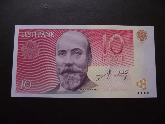 Estland (Estonia/Eesti).  Unc Banknote@ 10 Krooni (2007)