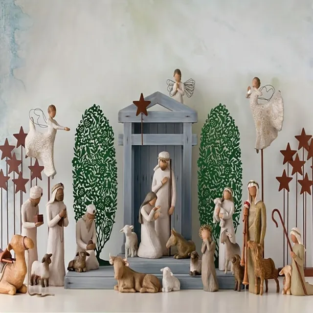 Willow Tree Nativity Set, Sculpted Hand-painted Nativity Figures, Nativity Gift