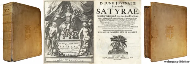 Juvenal: Satyren. Wappeneinband Haus Savoyen, Utrecht, 1685