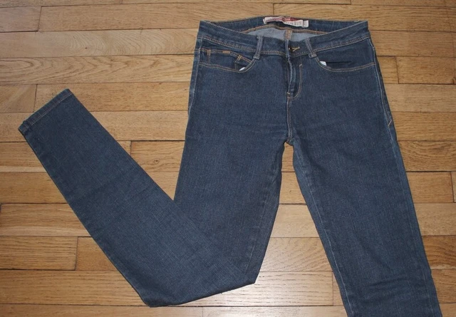 Pantacourt Jeans Femme TRF Taille 34 (W24) - Coupe Skinny Gris - Occasion Très Bon État