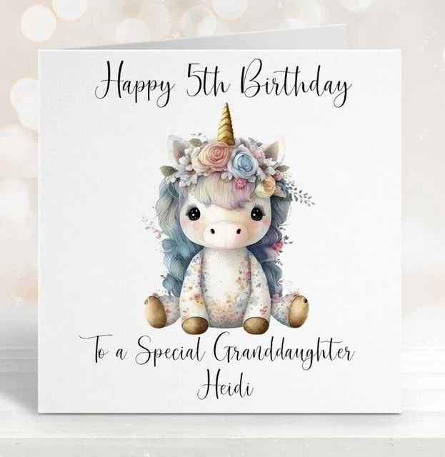 Biglietto di compleanno per nipote con unicorno all'ingrosso