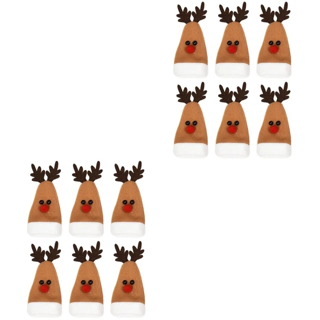 12 pcs Spina della bottiglia di Copertura Natale Vino Sacchetto