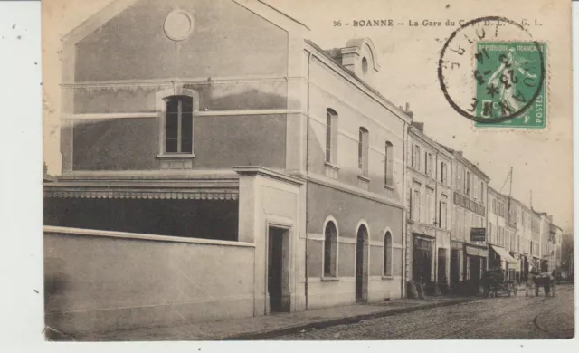 Cpa Roanne (42) Gare Du C.f.d.l. (Chemin De Fer Departemental De La Loire)