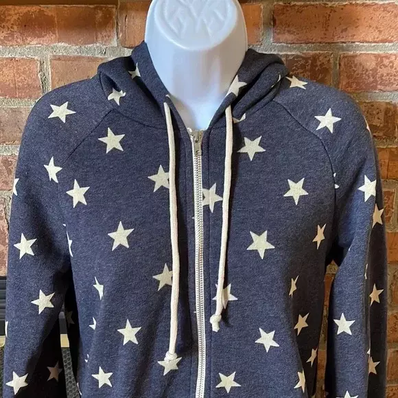 NWT Alternative Starred Printed Adrian Full Zip Hoodie 2