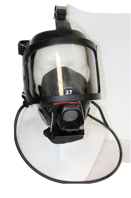 Interspiro full face mask USED black rubber airsoft fun gift firefighter SCBA