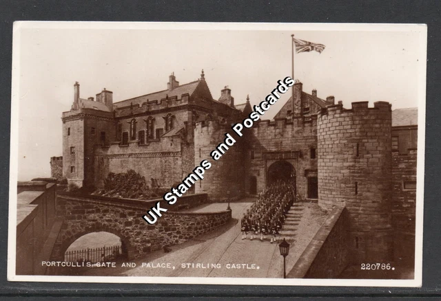 Portcullis Gate & Palace Stirling Castle Circa 1933 Unposted RP Card As Scanned