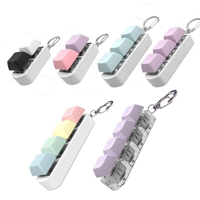 Key Cap Fidget Interlocking FIDGET KEYCAPS TOY 2 3 4 Keys Keyboard Stress Relief Finger Button DIY ...