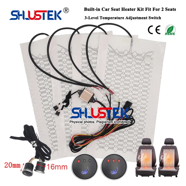 Universal Car Seat Heater Kit Fit 2 Seats Car Seat Heating Pad12V Heating Warmer
