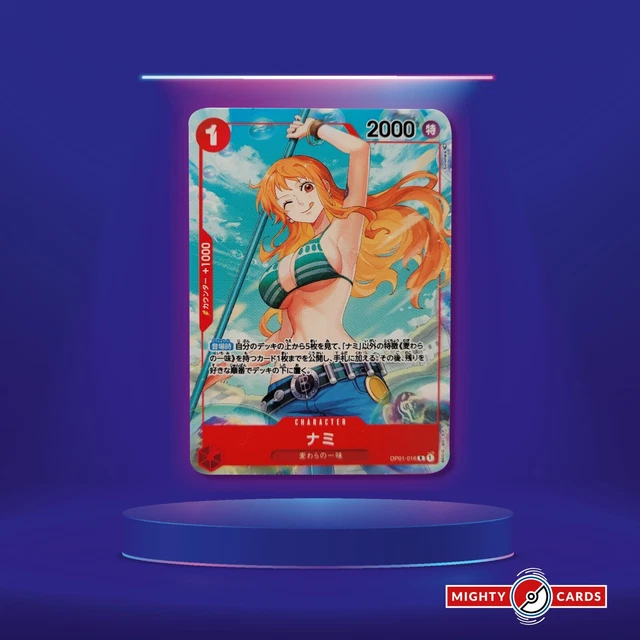Nami One Piece Card OP01-016 Parallel Japanese - ULTIMATE DECK, Holo Rarity, Near Mint