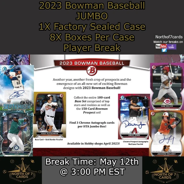 COLSON MONTGOMERY 2023 Bowman Baseball JUMBO 1 Case Player BREAK