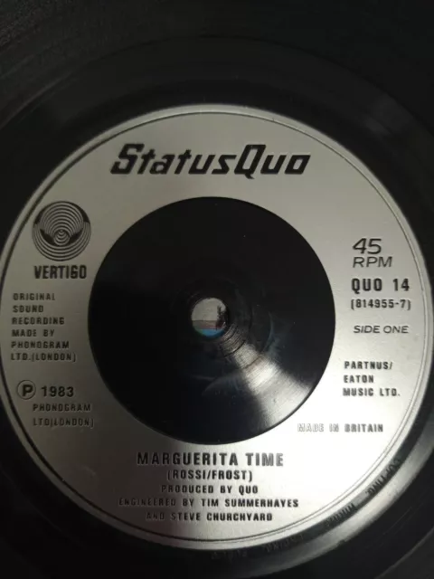 Status Quo - Marguerita time/ Resurrection on Vertigo label. Original record.