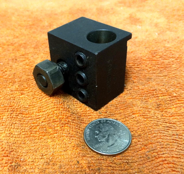 Hardinge AHC-21 Lathe 5/8" Drill & Shank 3 Screw Single Tool Holder Turret VG+