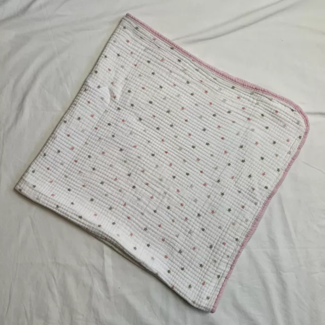 Manta de algodón muselina Aden + Anais Dots Stars rosa gris blanco bebé