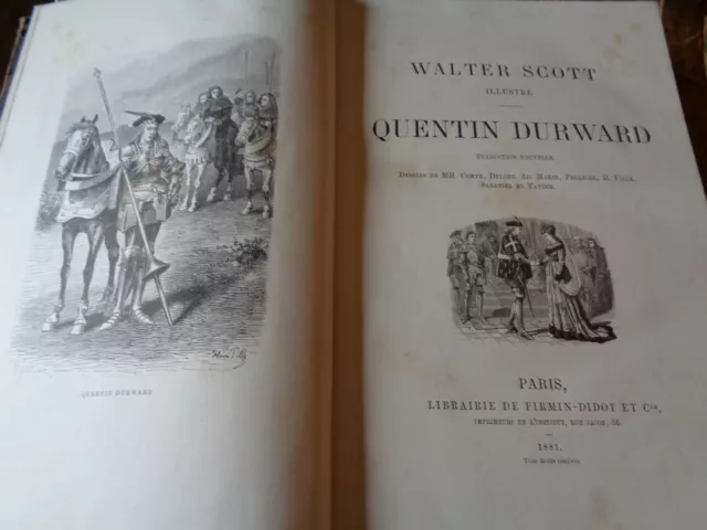 QUENTIN DURWARD - Walter Scott illustré - éd. Firmin-Didot  1881