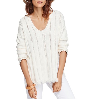 Avoria Free People Donna Affliggere Maglione Pullover,Bianco Sporco,Medium 