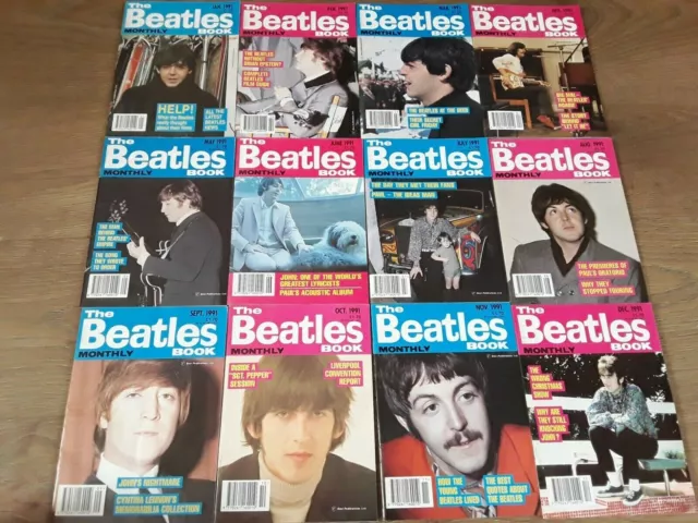 The Beatles Monthly Books 1991 12 Magazines Complete Full Year Job Lot