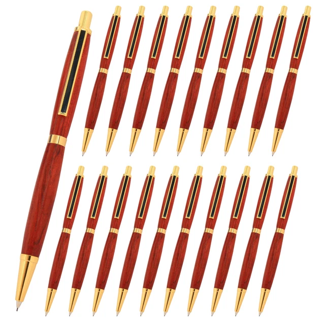 Kit de lápices Slimline, acabado dorado con clip a rayas negras, paquete de 20, legado