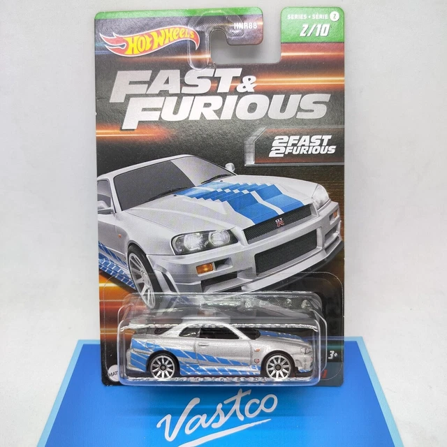 HOT WHEELS FAST & Furious Series 2 Nissan Skyline GT-R BNR34 R34 #2/10 ...