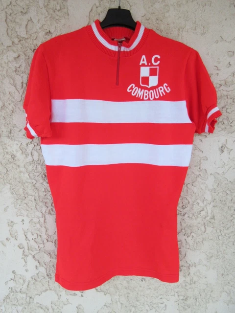 Maillot Cycliste Vintage Servary V.C.B.A AGEN - Blanc Et Vert, Taille L - Made In France Années 90