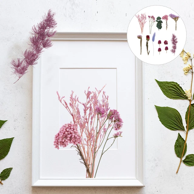 Flores secas hechas tú mismo arte de uñas de secado real prensado