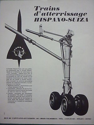 1950'S PUB HISPANO-SUIZA COLOMBES CIGOGNE TURBO REACTEURS TRAINS ATTERRISSAGE AD 