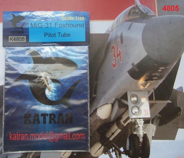 Set of MiG-31 Foxhound Pitot Tube for all (metal) Katran K4805 1/48