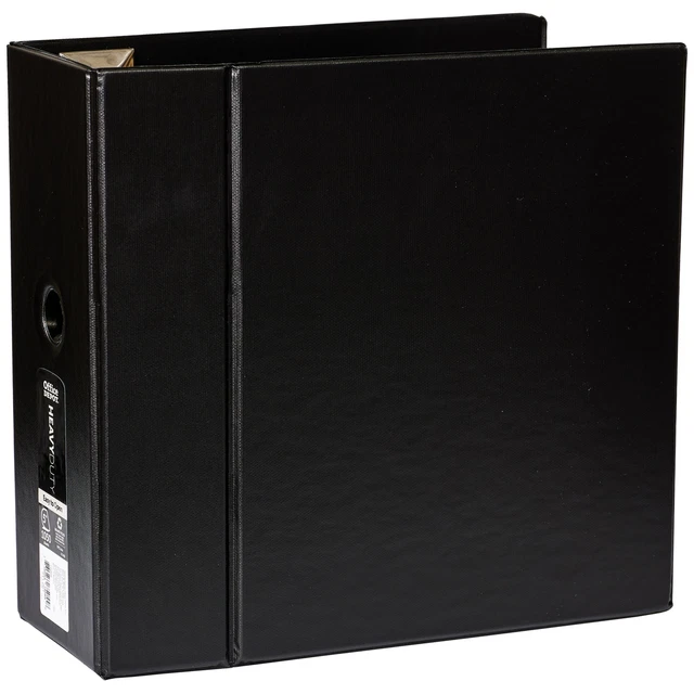 OFFICE DEPOT BRAND HeavyDuty 3Ring Binder, 5" DRings, Black 16.85