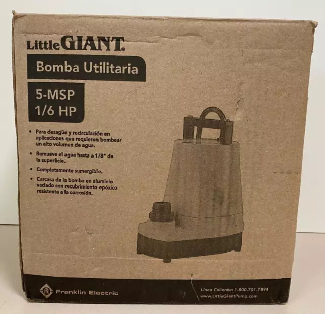 (MA6) Little Giant 5-MSP 1/6 HP 115V Submersible Utility Pump - NEW