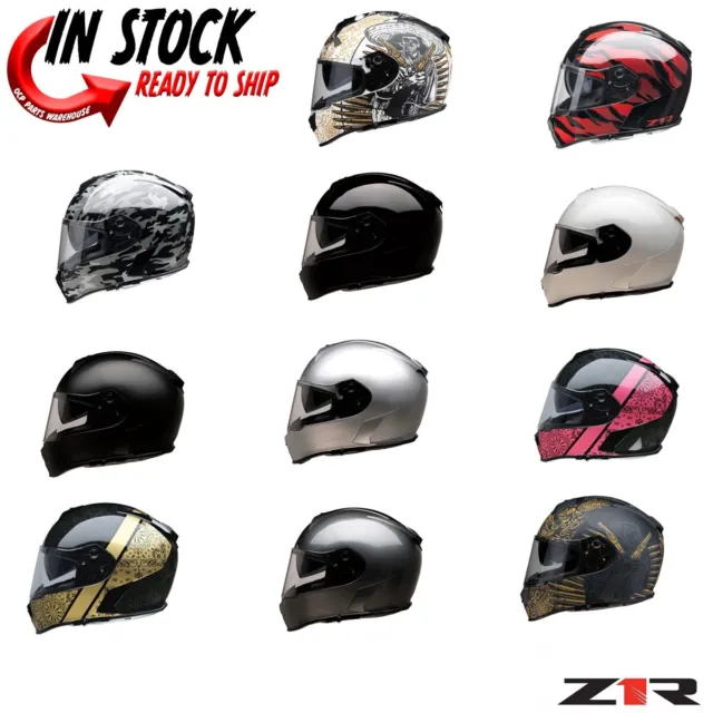 2024 Z1R Warrant Full Face Helmet Motorcycle - Pick Size & Color